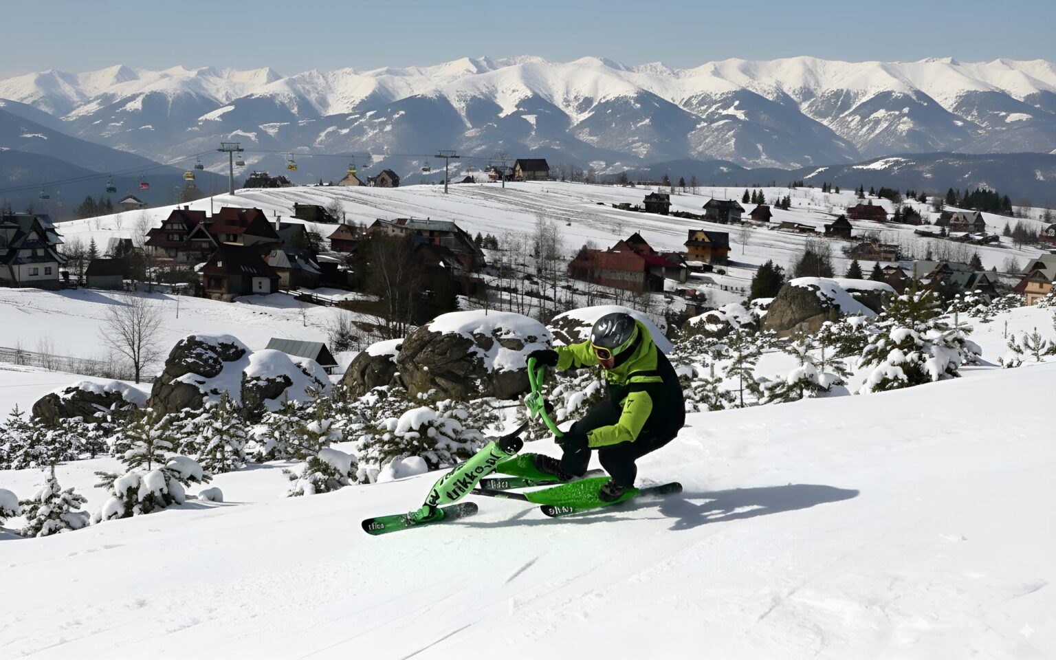 Skki Trikke in action on the Portes du Soleil slopes